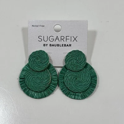 Pendientes Sugarfix By Baublebar sin níquel círculos verdes roscados *NUEVOS* Foto 1 de 2