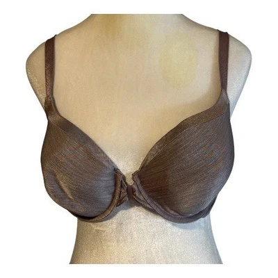 Sujetador con aros Vanity Fair 75339 cobertura completa 38D brillo topo cierre frontal Foto 1 de 4