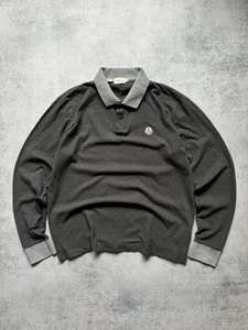 MONCLER MAGLIA POLO MANICA LUNGA POLO SHIRT LONG SLEEVE SLIM FIT MENS SIZE XL - Picture 1 of 16