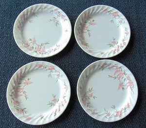 4 Corelle Glyzinie 7 1/4" Teller Flieder Rosa Lila Wirbelrand EUC - Bild 1 von 4