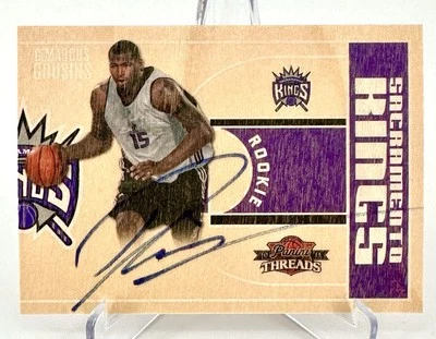 DeMarcus Cousin ON-CARD RC AUTO | 2010 Threads Wood /399 | Sacramento Kings #9 - Image 1 of 4