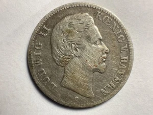 Bayern Deutschland 1876-D Zwei 2 Mark Ludwig II Deutsche Silbermünze - Bild 1 von 2