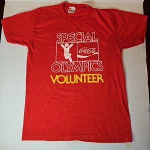 T-shirt vintage Special Olympics anni 70 - Sponsor Coca-Cola taglia:M - Foto 1 di 12