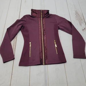 Equestrian Stockholm purple fleece riding jacket large logo full zip - Picture 1 of 10
