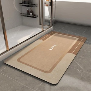 Bath Mat-Bathroom Mat Rug Non Slip Super Absorbent Stain Resistant Quick Dry ... - Picture 1 of 7