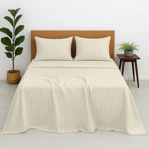 Premium Quality 100% Egyptian Cotton 4 Piece Olympic Queen Size Bed Sheet Set... - Foto 1 di 9