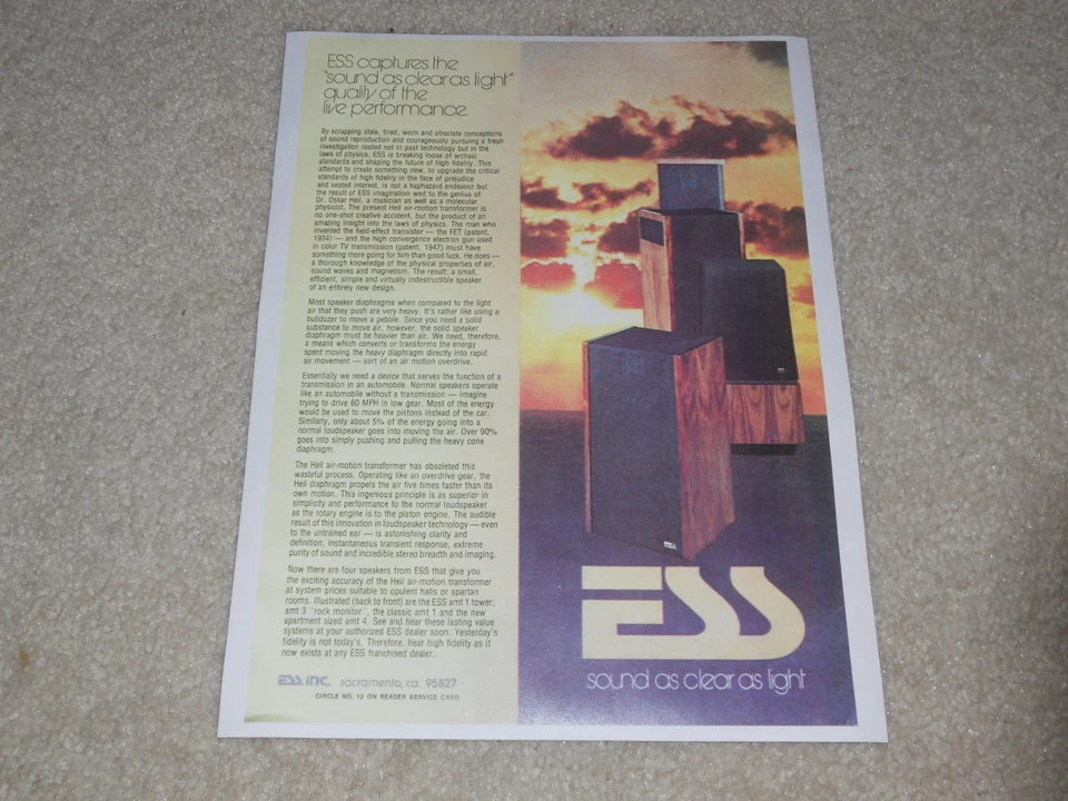 ESS объявление, 1974, Heil воздуха информация, 1 страница, amt-1, amt-3, amt-4 - Изображение 1 из 1