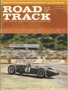 Road & Track 1960 Oct lancia fiat abarth bmw simca race - Imagen 1 de 1