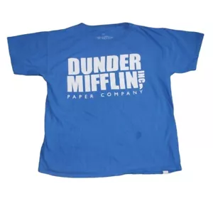 The Office 'Dunder Mifflin Paper Company' Womens T-Shirt-Blue-Size XS-Fair - Picture 1 of 4