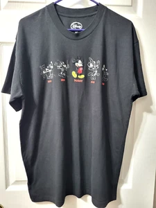Walt Disney Mickey Mouse Years Logo Shirt Black Disneyland Size XL Short Sleeve - Picture 1 of 11