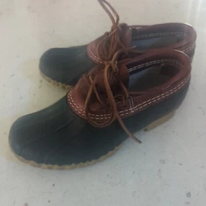 Womens Bean Boots by LL Bean, Waterproof Black Duck Boots, Low Top Shoes Size 6A - Picture 1 of 11