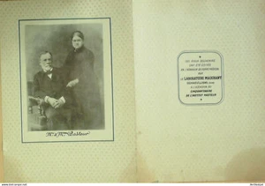 Plaquette Institut Pasteur (Testament cinquantenaire) Pub Laboratoire Mauchant - Bild 1 von 2