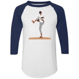 Nolan Ryan Raglan Shirt Colorblock A2 | California Angels MLB Baseball Pitcher - Picture 1 of 5