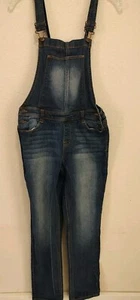 L.E.I. LEI Denim Blue Stretch Jean Bib Overalls Coveralls Pants Junior XL EUC! - Picture 1 of 16