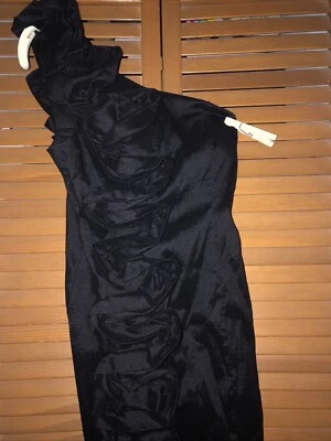 Vestido formal Hailey Logan by Adrianna Papell | XS | Preto | Tafetá | Babado - Imagem 1 de 4