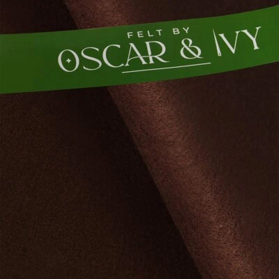 Handicraft Wool/Viscose Felt Fabric Material - Brown - Felt By Oscar & Ivy - Image 1 of 3