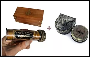 Kaleidoscope Toy Kids + Compass Sundial Vintage Christmas Gift For /Boy/Girl/Son - Picture 1 of 7