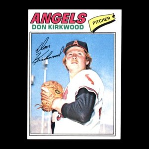 Don Kirkwood 1977 Topps California Angels #519 Set Break NICE!