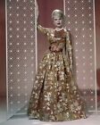 Martha Hyer Full Length Glamour Portrait In Gold Flowered Dress 8X10 Real Photo