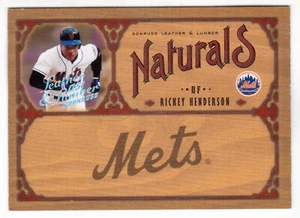 2005 DONRUSS LEATHER & LUMBER #N-17 RICKEY HENDERSON NATURALS SILVER #019/100 - Picture 1 of 2