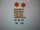 Cook County Sheriff Police Illinois Old School Patrol Car Decals  1"24