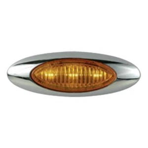 Luz marcadora 3 LED M5 serie Millennium con bisel cromado - LED ámbar/lente ámbar - Imagen 1 de 2