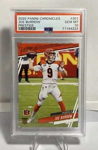 2020 Panini Chronicles Prestige Joe Burrow Bengals RC Rookie PSA 10 GEM MINT - Picture 1 of 2
