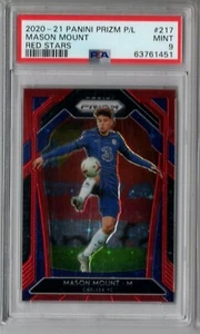 Mason Mount 2020 Prizm Premier League EPL Red Stars PSA 9 # 9 /28 Chelsea Man U - Picture 1 of 2