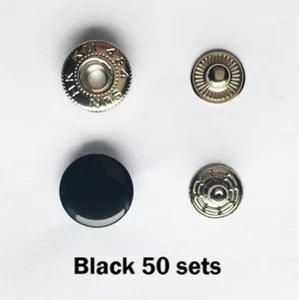 50 sets Metal Snap Fasteners Kit 15mm 5/8" Studs with or w/o tools - Picture 1 of 12