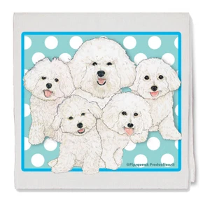 Bichon Frise Decorative Cotton Kitchen Dish Towel, Pet Gift - Picture 1 of 1