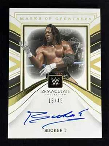 2023 Panini Immaculate Collection Booker T #MG-BKT Marks Of Greatness Auto 16/49 - Picture 1 of 2