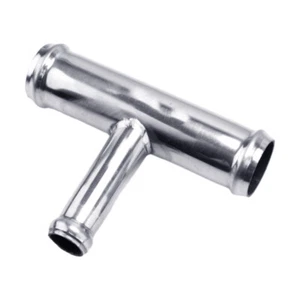 1" x 1" x 5/8" Tee Coolant T Heater Hose Pipe Connector Fitting Adapter Silver - Picture 1 of 4