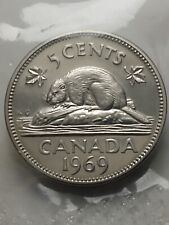 1969 CANADA 5 FIVE CENTS - NICKEL - PROOF-LIKE