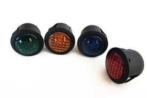 4x LED Armaturenbrett Warn Blinkleuchten Rund 12V LED - Brems-/Scheinwerfer Seitenlicht - Bild 1 von 2