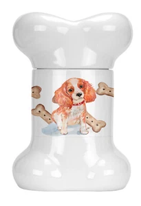 Cavalier on Bone Shaped Treat Jar CK2380BSTJ - Picture 1 of 4