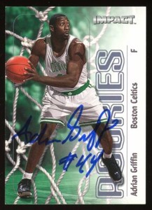 2000-01 Impact ADRIAN GRIFFIN Signed Card autograph AUTO ROCKETS CELTICS