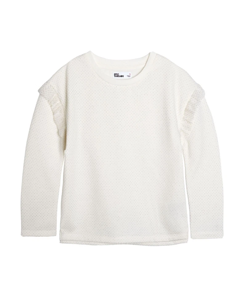 Epic Threads Little Girls Long Sleeve Drop Holiday Ivory Size 5 - Image 1 of 1