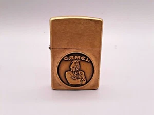 1932-1992 Camel Beast Emblem Zippo Brushed Brass - Picture 1 of 7