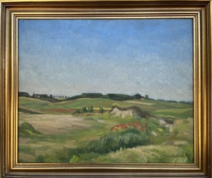 Oil Painting Impressionist Alfred Madsen Summer Landscape Denmark 1945 - Picture 1 of 14