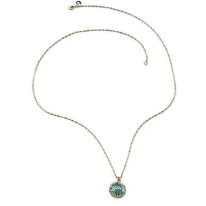 Collana Donna Chiama Angeli SOVRANI J5696 Ottone Dorato con Boule Celeste 90 cm - Foto 1 di 3