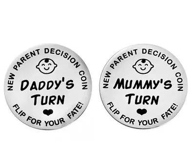 First Time Parents Decision Coin Gift Stainless Steel Coin Gift Coin. 🇬🇧 • 3.49£