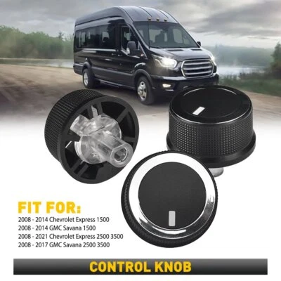 3X Perilla de control de aire acondicionado para GMC Savana 2500 3500 2008-17 repuesto Foto 1 de 4
