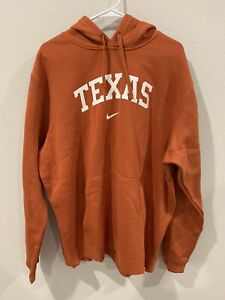 Texas Longhorns Sweater Mens XXL Nike Orange Pullover Hooded Hoodie Pocket