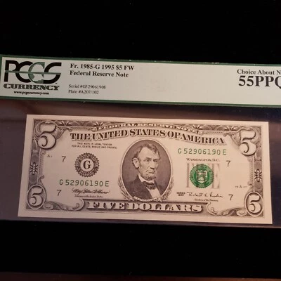 $5.00 Fr 1985-G 1995. (CB-101) - Image 1 of 2