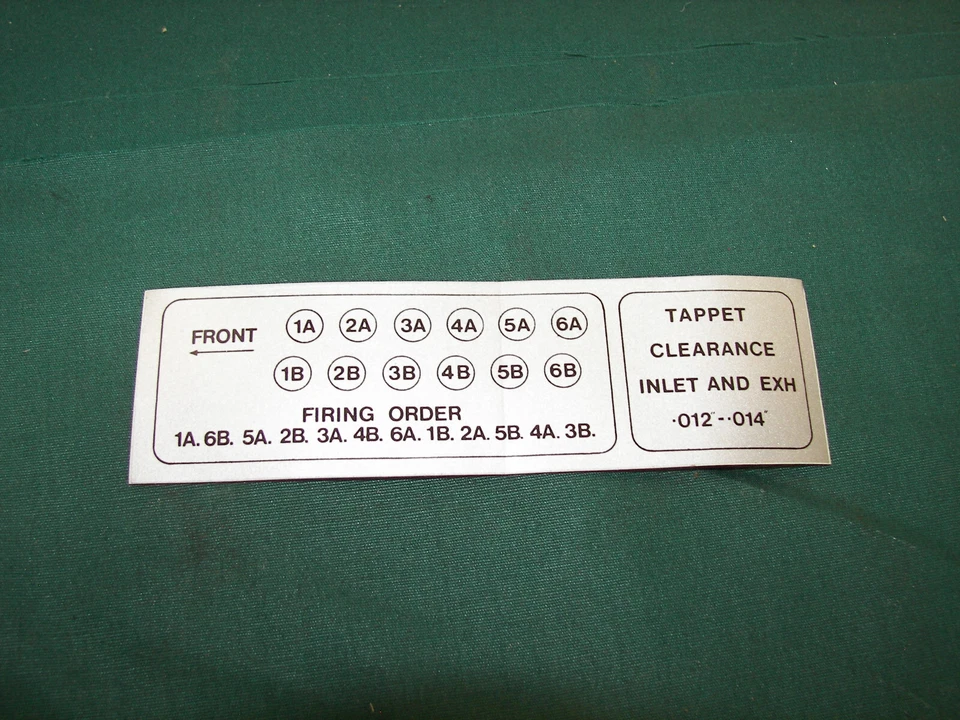 Jaguar Engine Sticker Decal Reproduction - Image 1 of 1