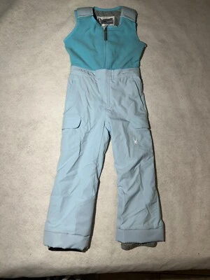 Spyder Sparkle Toddler Girls Bitsy Snow Pants Ski Bib Size 3 BAHAMA BLUE Foto 1 de 4