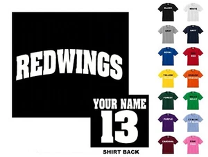 Redwings College Letters Hockey Custom T-shirt #270 - Free Shipping - Imagen 1 de 2