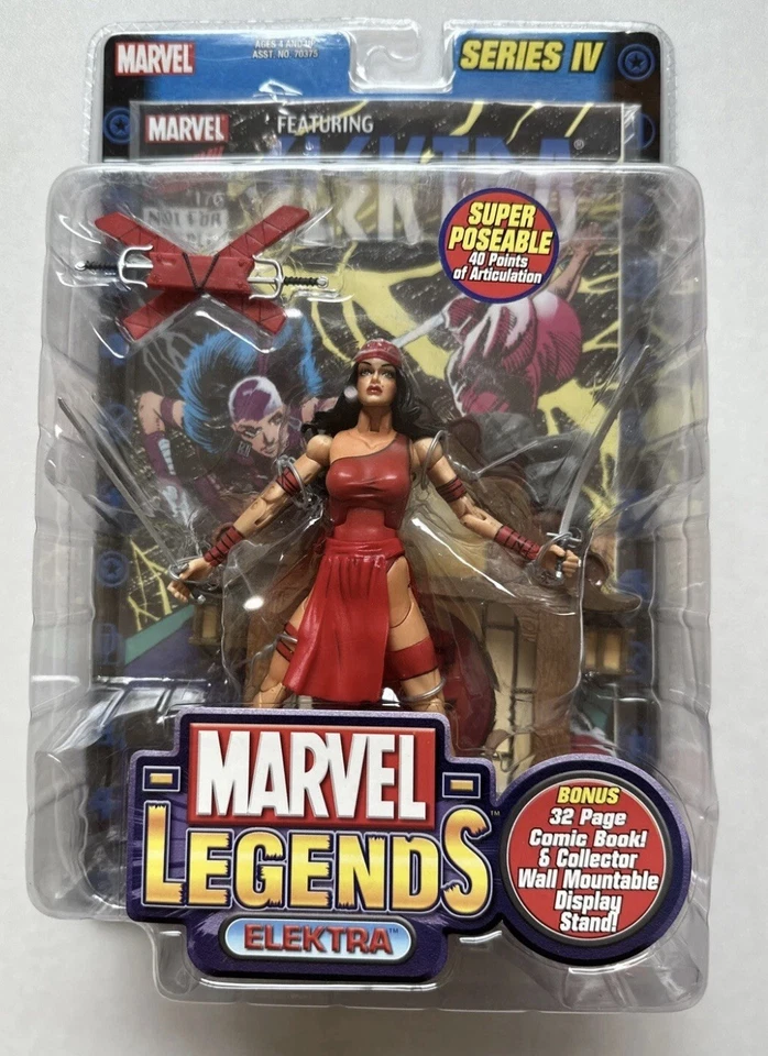 Figura de acción ELEKTRA Marvel Legends Serie IV 4 Toy Biz 2003 NUEVO SELLADO Foto 1 de 2