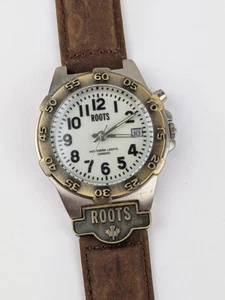 Vtg UNTESTED NOS Men's Roots Canada Watch Leather Strap Band - Picture 1 of 7