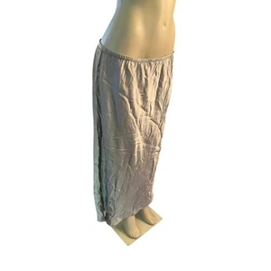 Women XL Eileen Fisher Shimmer Metallic Gold Silk Pull-On Maxi Bias Skirt - Picture 1 of 6